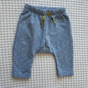 Baby Boden Heathered Periwinkle Blue Polka Dot Drawstring Pants: 3-6M